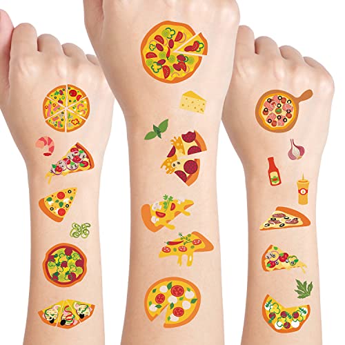 24 Lap Pizza Ideiglenes Tetoválás, Szülinapi Dekoráció Pizza Party Kellék