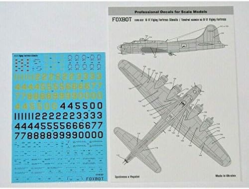 Matricák a Stencil B-17 Fluing Erőd Skála 1/48 Foxbot 48-032