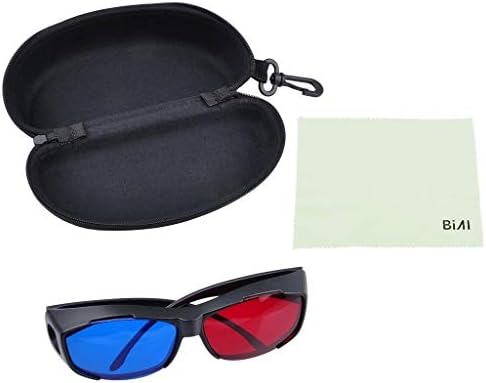 BIAL 3 Csomag Piros-Kék 3D-s Szemüveg, Szemüveg Esetén/Cián Anaglif Egyszerű Stílusú 3D-s Szemüveg 3D-s Film, Játék-Extra