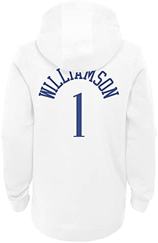 Outerstuff NBA Fiúk Ifjúsági (8-20) Zion Williamson New Orleans Pelicans Húzza Át Polár Kapucnis felső