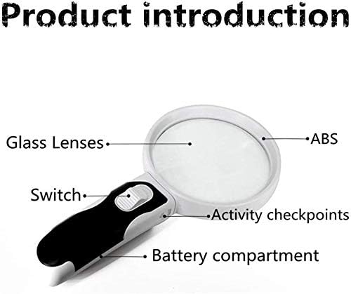 Nagyító Szemüveg Látás aids 2,5 X 5X 16X Kézi Hordozható Ütő Alakú Nagyító/2 LED HD Nagyító/a Felértékelődése Jade, Pénzérmék, Ékszerek,
