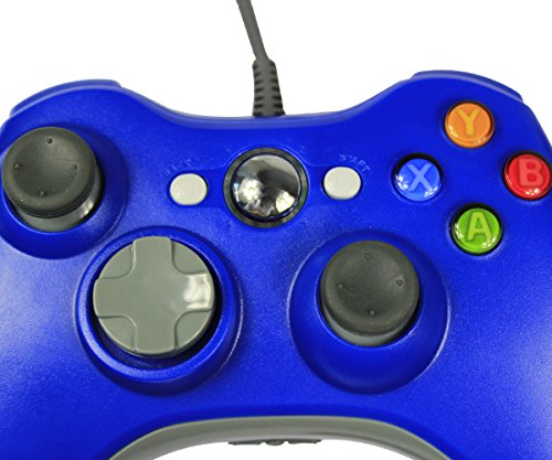 abcGOODefg® Vezetékes Xbox 360 Controller Gamepad, PC Számítógép, videó, Játék, Microsoft Windows 7 XP (Kék)