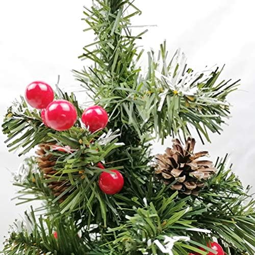 NUOBESTY Asztali Mini karácsonyfa Bogyók fenyőtoboz Miniatűr Fenyő karácsonyfa Karácsonyi Ünnepi Asztal, asztali Dekoráció 30cm