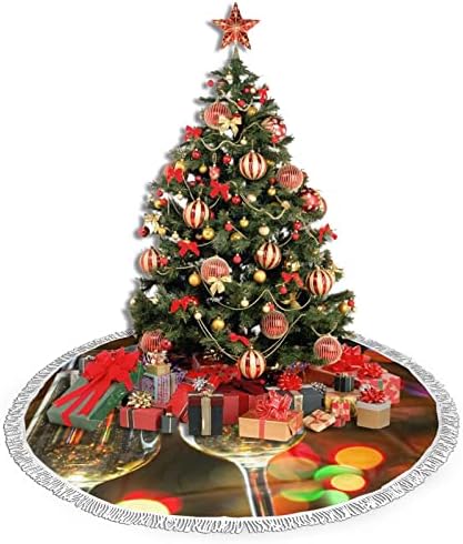 Karácsonyi Ital, Karácsonyi Fa Szoknya, karácsonyfa Szoknya Szőnyeg Tassel a Nyaralás, Esküvő Dekoráció 48