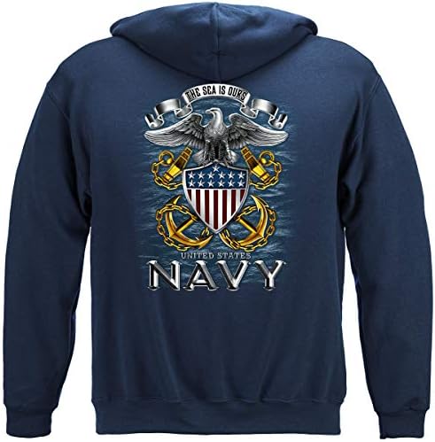 Pamut Tshirts Férfiak | Navy Teljes Nyomtatási Sas Póló MM144