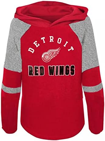 Outerstuff Detroit Red Wings Junior Lányok 4-16 Polár Kapucnis Hosszú Ujjú Póló