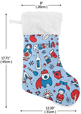 PIMILAGU Oroszország Kék Karácsonyi Harisnya, 1 Csomag 17.7, Lógó Harisnyák, a Karácsonyi Dekoráció