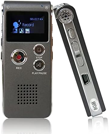 BHVXW Hordozható LCD Képernyő 8 GB Digitális diktafon Telefon Audio Készülék, MP3-Lejátszó Diktafon
