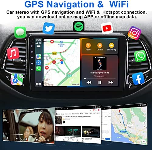 Wizanic 2+32GB Android 11 autórádió Toyota RAV4 2013-2018, 10.2 IPS érintőképernyő, Autó Hifi Támogatás CarPlay Android Auto