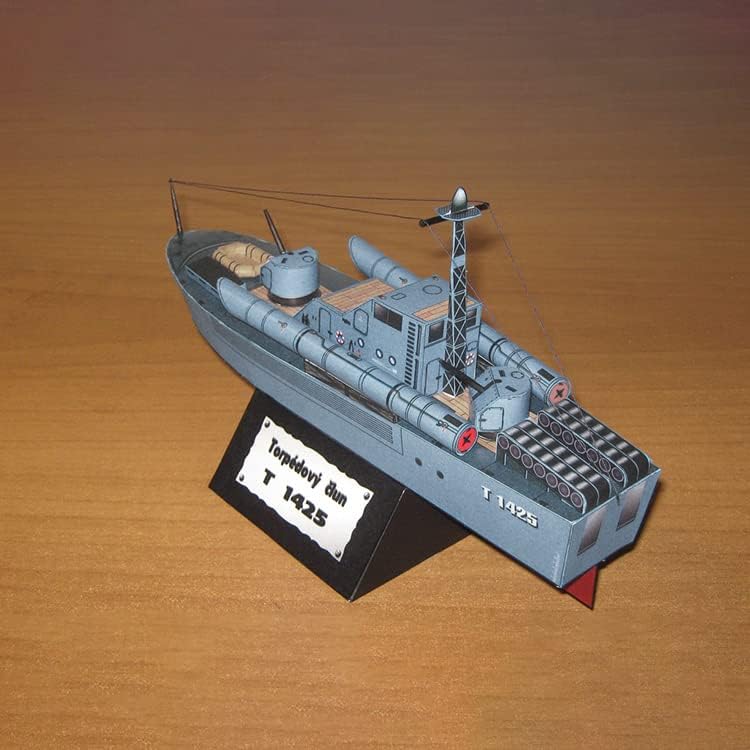 CSYANXING 1/150 Skála Papír Szimuláció orosz T-1425 Torpedó Hajó Modell Harcos Katonai Hadihajó Modell (Összeszerelt Kit)