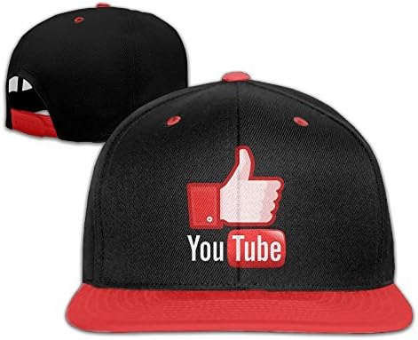 AAWODE Gyerek YouTube-Embléma Állítható Snapback Hip-hop Baseball Sapka
