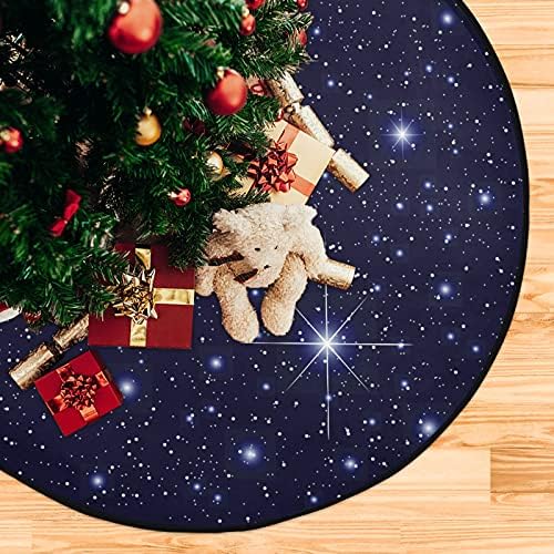 xigua karácsonyfa Mat Művészeti Galaxy Akvarell karácsonyfa, Mat karácsonyfa Szoknya Xmas Holiday Home Party Dekoráció 28.3 inch