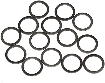 23pcs 18.8 mm OD 14 mm, belső ÁTM alátét tömítés fekete grafit nylon műanyag alátét gyűrű kör ultra-vékony, sima pad 0.15-1mm vastag