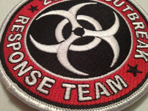 Zombi Járvány Response Team Király Hímzett Javítás vasalható Varrás Cosplay | 4x4 Kör| Vas-a & Sew-a (4 Kerek)