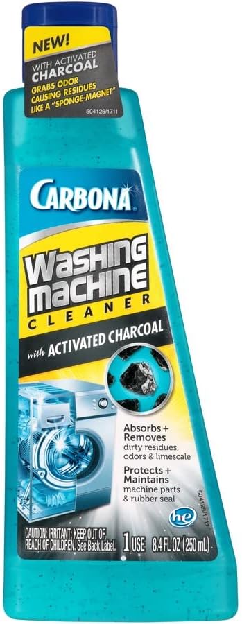 Carbona Mosógép Tisztítószer Aktív Szén | Eltávolítja a Szagot Okozó Maradékok | Működik a Standard & Magas Hatásfok mosógépek | 8.4