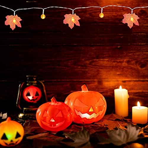 1Set Maple Leaf fényfüzér Halloween LED Beltéri Meleg Fény Dekoráció Dekoráció Ünnepség