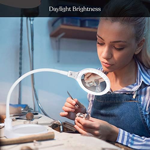 Brightech LightView Profi Flex 2 az 1-ben Nagyító asztali Lámpa, 1.75 x Nagyító Fény, Állítható Nagyító Fény, kézimunka, Olvasás,