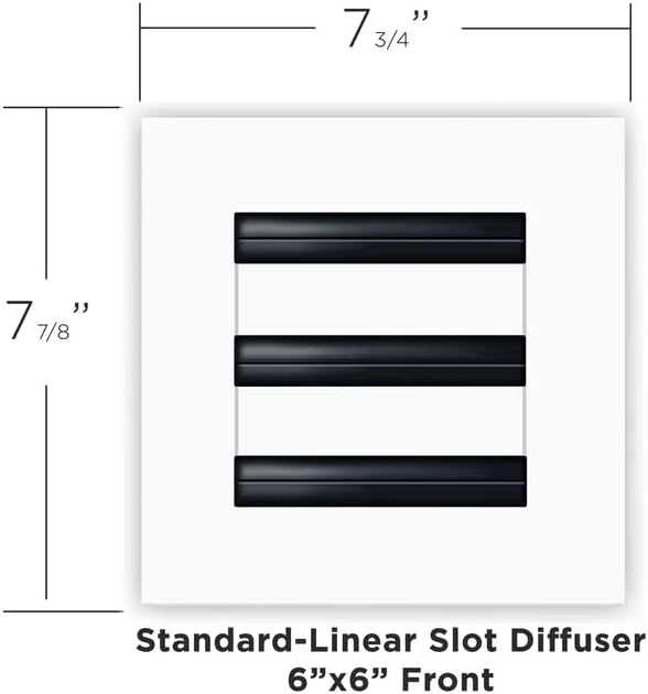 BUILDMART - 6x6 Modern AC Nyílás Fedelét - Dekoratív Fehér Szellőző - Standard Lineáris résbefúvó - Nyilvántartás Rács a Mennyezet,