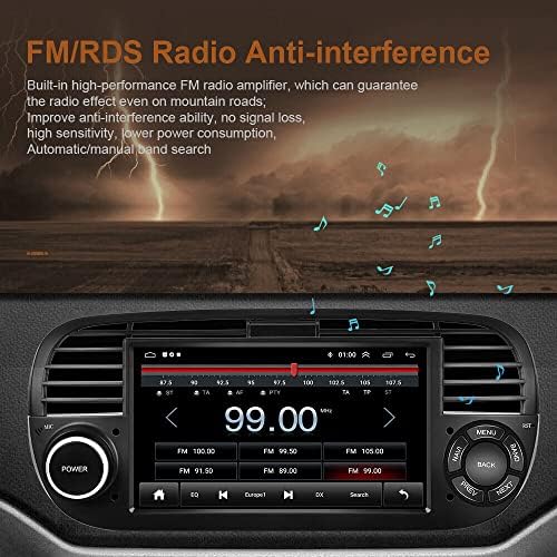 a Fiat 500 Rádió 2007-2015-Re Autó Sztereó CarPlay GPS Navigáció Android Automatikus FM 7 Hüvelykes IPS érintőképernyő Fej Egység Beépített
