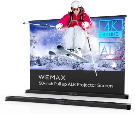 WEMAX 50 Inch LÉGI Hordozható Projektor Képernyőn, Kis Mobil Asztali Képernyőn, HD 16:9 Húzza Fel Behúzható kivetítőn Utazási Kemping Üzleti