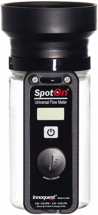 SpotOn SC-5 Kézi Digitális Folyékony áramlásmérő Számítja Áramlási sebesség Bármilyen Forrásból.