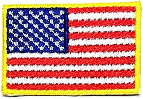 Umama Patch 3 Mini Flag 1.1X1.6 az USA Amerika Nemzeti Zászló Rátétes Javítás Katonai Egységes Jelvény Hímzett Vas vagy Varrjuk fel