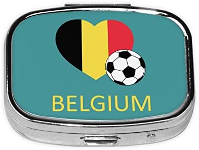 A Szerelem Belgium Foci Tér Mini Tabletta Doboz Utazási Gyógyszer Rekeszek Szervező Hordozható Fém Tabletta Esetében