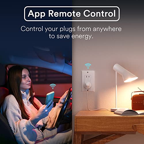 ANGELHALO Mini Smart Plug, Okos WiFi Outlet Munka Alexa, a Google Haza, hangvezérlés, Okos APP Távirányító, 2, 4 G WiFi Csak, ETL & FCC által
