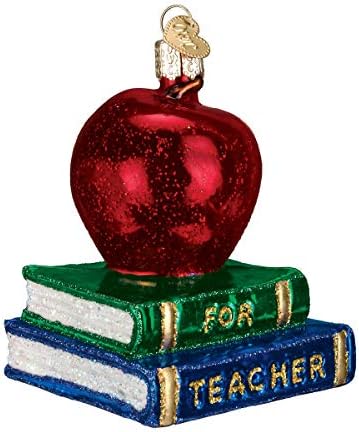 A régi Világban a Karácsony Fújt Üveg Dísz S-Horog, Ajándék Doboz, Iskolai Gyűjtemény (Tanár Apple)