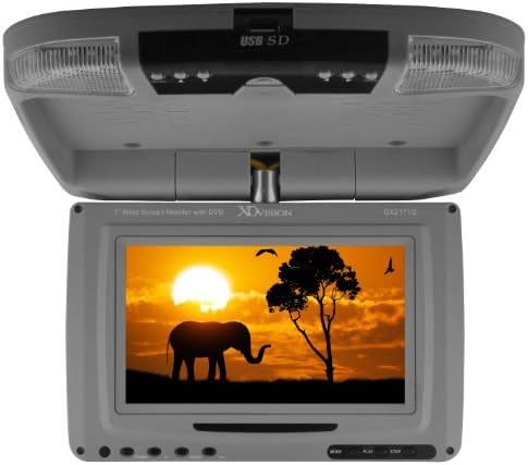XO Látás GX2171G 7 Hüvelykes, Széles Képernyő Felső Monitor, DVD-Lejátszóval, valamint IR/FM Adó