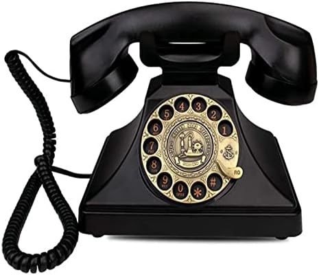 Vezetékes Telefon, Divat Rotary Telefonvonal Retro, Régi Vágású Vezetékes Telefonok Fém Csengő,Vezetékes Telefon Hangszóró, valamint az Újrahívás