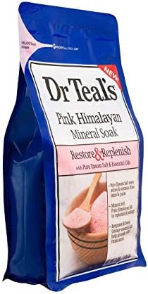 Dr. Teal Tiszta Epsom Só Áztatás Megoldás Ajándék Szett (4 Pack, 3lbs ea.) - Visszaállítási & Feltölteni Rózsaszín Himalájai Só, Pre & Edzés