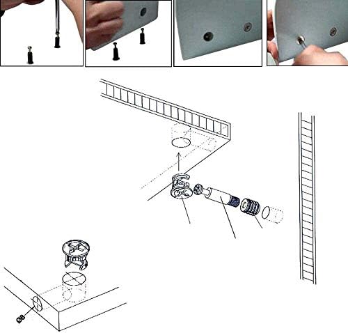 SoGuDio 10 Db Bútor Oldalsó Csatlakozó Rögzítő Kamera Felszerelése Tipli Előre Egészül Ki Dió Vegyes Csatlakozó Csavar (Szín