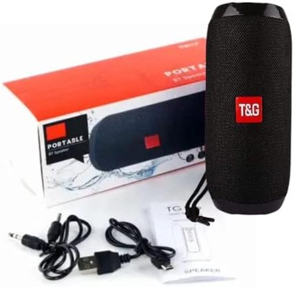 T&G TG117 Hordozható Bluetooth Hangszóró Vezeték nélküli Bass Oszlop Vízálló Kültéri Zene Vibro Hangszórók TF Kártya Mélynyomó