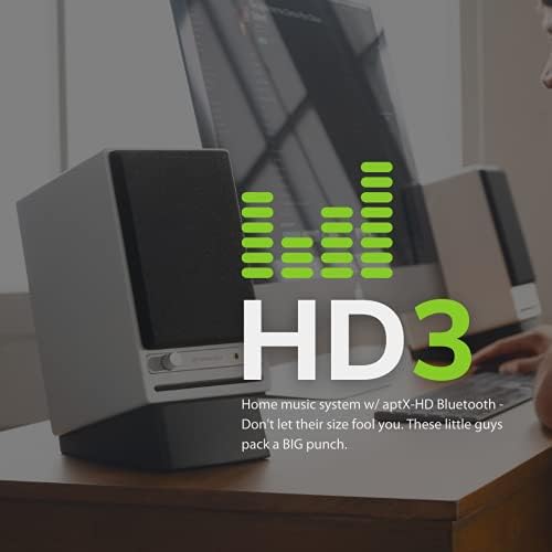 Audioengine HD3 Működő Bluetooth-Hangszórók, valamint DS1M Fém Asztali Hangszóró Áll Csomag (Fehér)