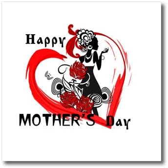 3dRose Milas Art - Anyák Napja - Boldog Anyák Fekete Szépség - Vas Hő Transzferek (ht-360409-2)