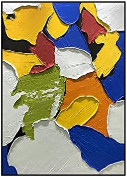 Olaj Festmény, Nagy méretű Művészi Színes festmények három-dimenziós, sűrű textúra, Vászon Wall Art Modern - Ban Kézzel rajzolt