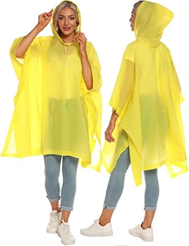HOOMBOOM Eső Köpeny a Nők, mind a Férfiak EVA Újrafelhasználható Esőkabát Sürgősségi Eső Kabát, Húzózsinóros kapucnival Felnőttek számára