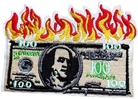 Egyszerű MINKET 100 Dollár Zászló Vasalót Varrni a Tapasz, az Amerikai Pénzt Jelvény Hímzett Jelvény, Hátizsákok,Farmer, Kabát, Táska