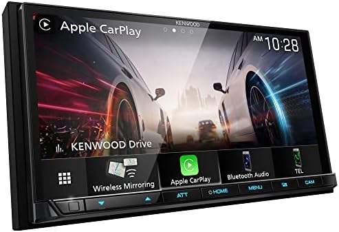 KENWOOD DMX908S az excelon 6.95 Hüvelykes LCD-Érintőképernyő-Digitális Multimédia-Vevő, Apple Vezeték nélküli CarPlay, Android Auto, Dupla