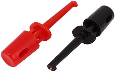 X-mosás ragályos 2 Db Piros Fekete Elektromos Voltmérő Méter Vezetéket Vizsgálat Horog 40mm(Gancio di prova per cavo elettrico