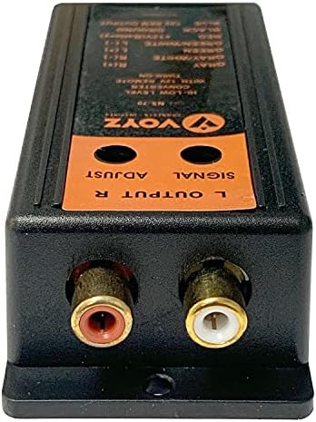 VOYZ Magas Alacsony Szintű Impedancia Adapter - Car Audio Rendszer RCA Vonal Kimenet Átalakító Adapter w/Állítható Level Control - Működik