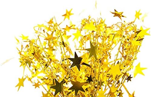 AUEAR, 2 Tekercs Csillogó Arany Csillag Talmi Füzér Vezeték a karácsonyfa Haza Esküvő, Születésnapi Parti Ünnepi Dísz Dekoráció 25 Ft