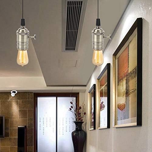 CHICIRIS Vintage E27 Lámpa Foglalat, Lámpa Alap Lámpa Tartó, Retro Medál Lámpa Tartó, Ipari, Dekoratív DIY Világítás, hőálló(Bronz)