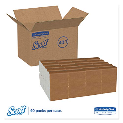 Scott 98710 Magas-Szeres Szalvéta Adagoló, 1-Rétegű, 7 x 13 1/2, Fehér, 250 per Pack (Az a 40 Csomag)
