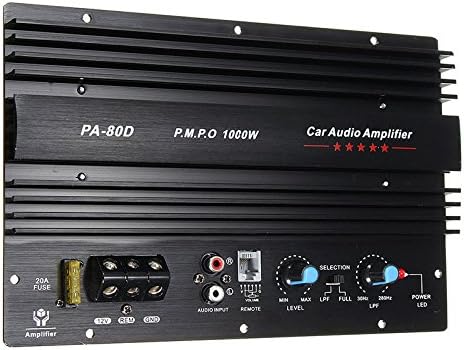 SIGRID 12V 1000W Car Audio Erősítő Mélynyomó Amp PA80D