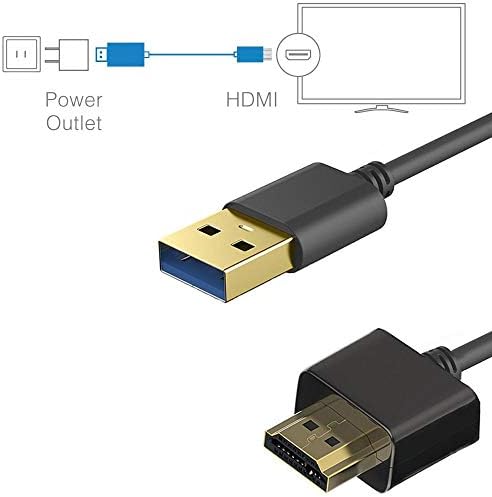 USB-HDMI Kábel 2pack, Wikero USB 2.0 Férfi HDMI Férfi Töltő Kábel Elosztó Adapter - 0,5 M