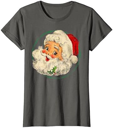 Klasszikus Karácsonyi Mikulás Arcát Régimódi T-Shirt