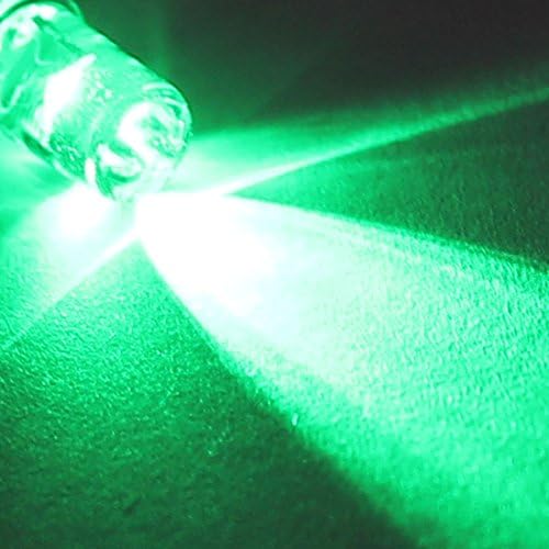 Aexit 200 Db Dióda Zöld Fényt Kibocsátó Dióda, 3 mm, Átlátszó Bulletheaded Diffúz Schottky Dióda LED Lámpa