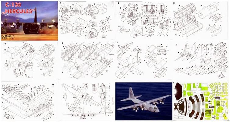 DAGIJIRD LÉGIERŐ C-130 Hercules szállító Repülőgép Modell 1:50 Méretarányos DIY Kézműves 3D Papír Modell Készletek (Összeszerelt Kit)